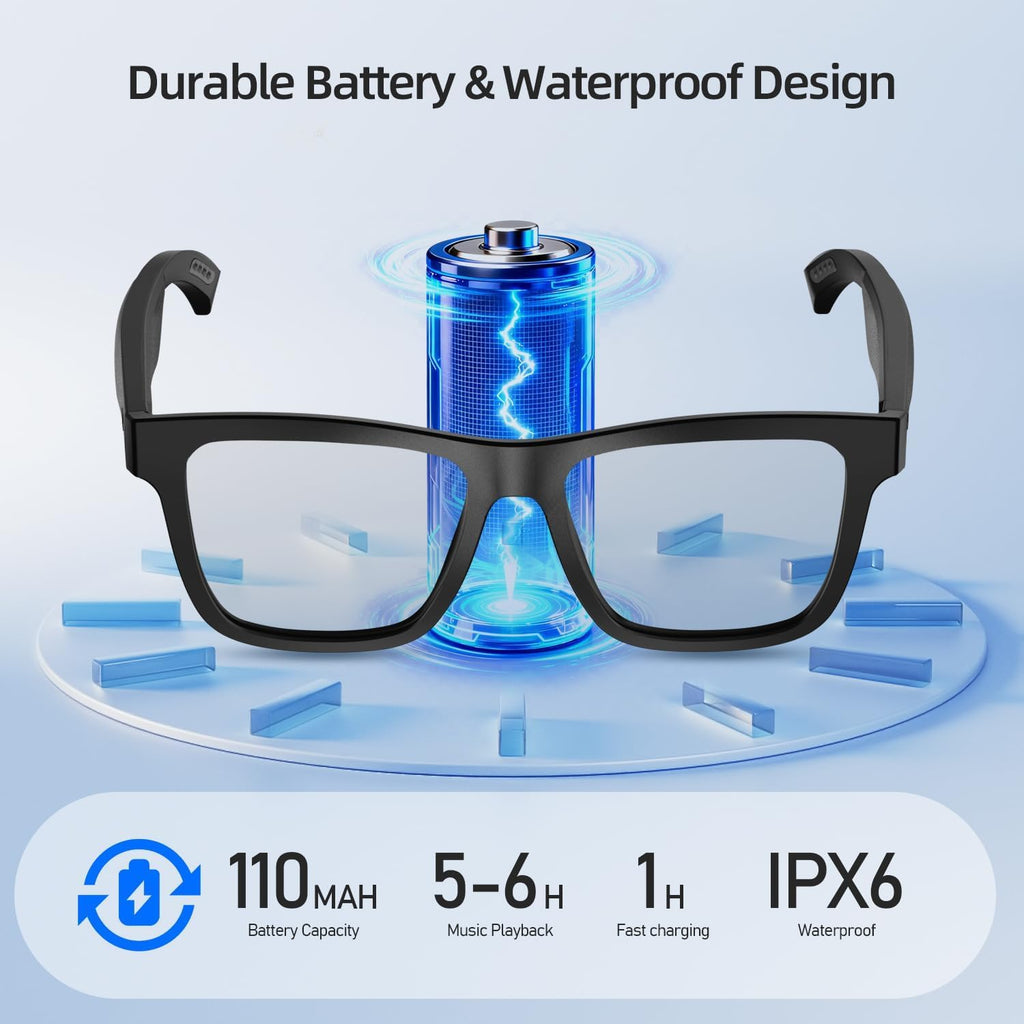 Smart Glasses for Men and Women, with Chat GPT, AI Bluetooth Translation Glasses with 164 Languages, & Blue Lens&Color Change Lens&Black Lens, UV 400 Protection for Daily Use, Travel