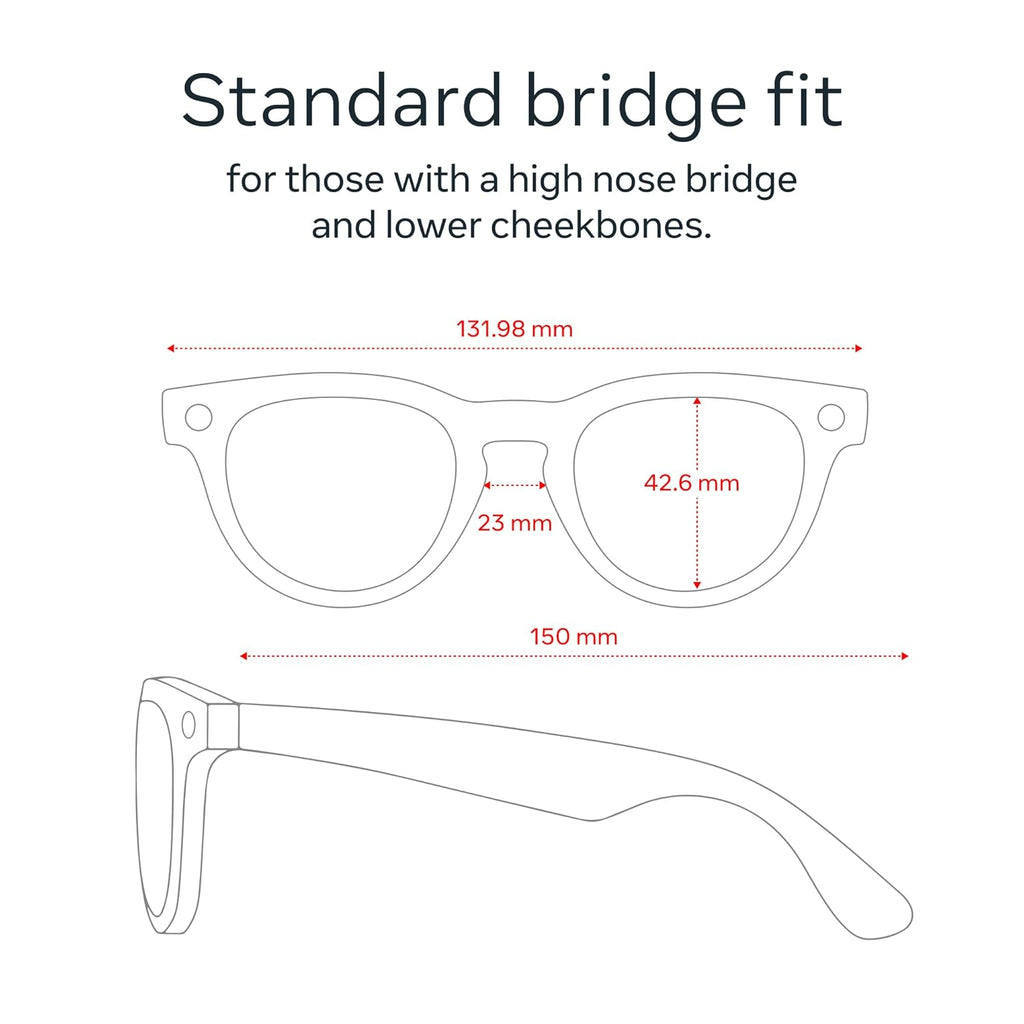 Ray-Ban Meta (Gen 2), Headliner, Matte Black | Smart AI Glasses for Men, Women — 2X Battery Life — 3K Ultra HD Resolution — 12 MP Ultra-Wide Camera, Audio, Video — Clear Lenses — Wearable Technology