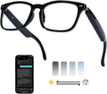 AI Smart Wireless Bluetooth Translation Glasses for Men/Women with Speakers/Bluetooth&140+ Languages Translation Sports/Travel/Drive/Busniess (C3+Ai+Color Change Lenses+Black)