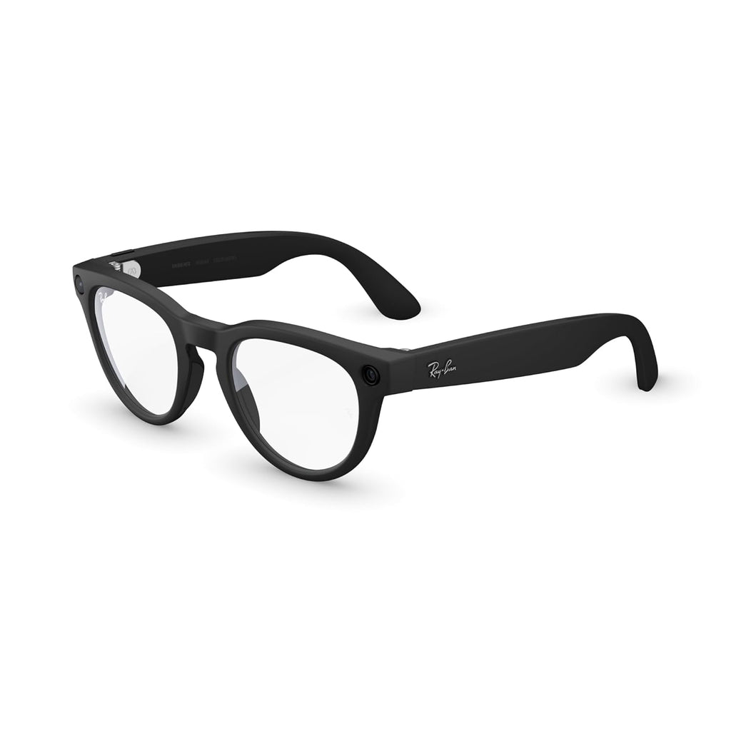 Ray-Ban Meta (Gen 2), Headliner, Matte Black | Smart AI Glasses for Men, Women — 2X Battery Life — 3K Ultra HD Resolution — 12 MP Ultra-Wide Camera, Audio, Video — Clear Lenses — Wearable Technology