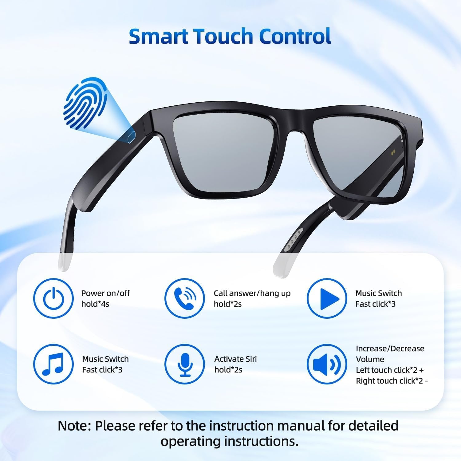 Smart Glasses for Men and Women, with Chat GPT, AI Bluetooth Translation Glasses with 164 Languages, & Blue Lens&Color Change Lens&Black Lens, UV 400 Protection for Daily Use, Travel