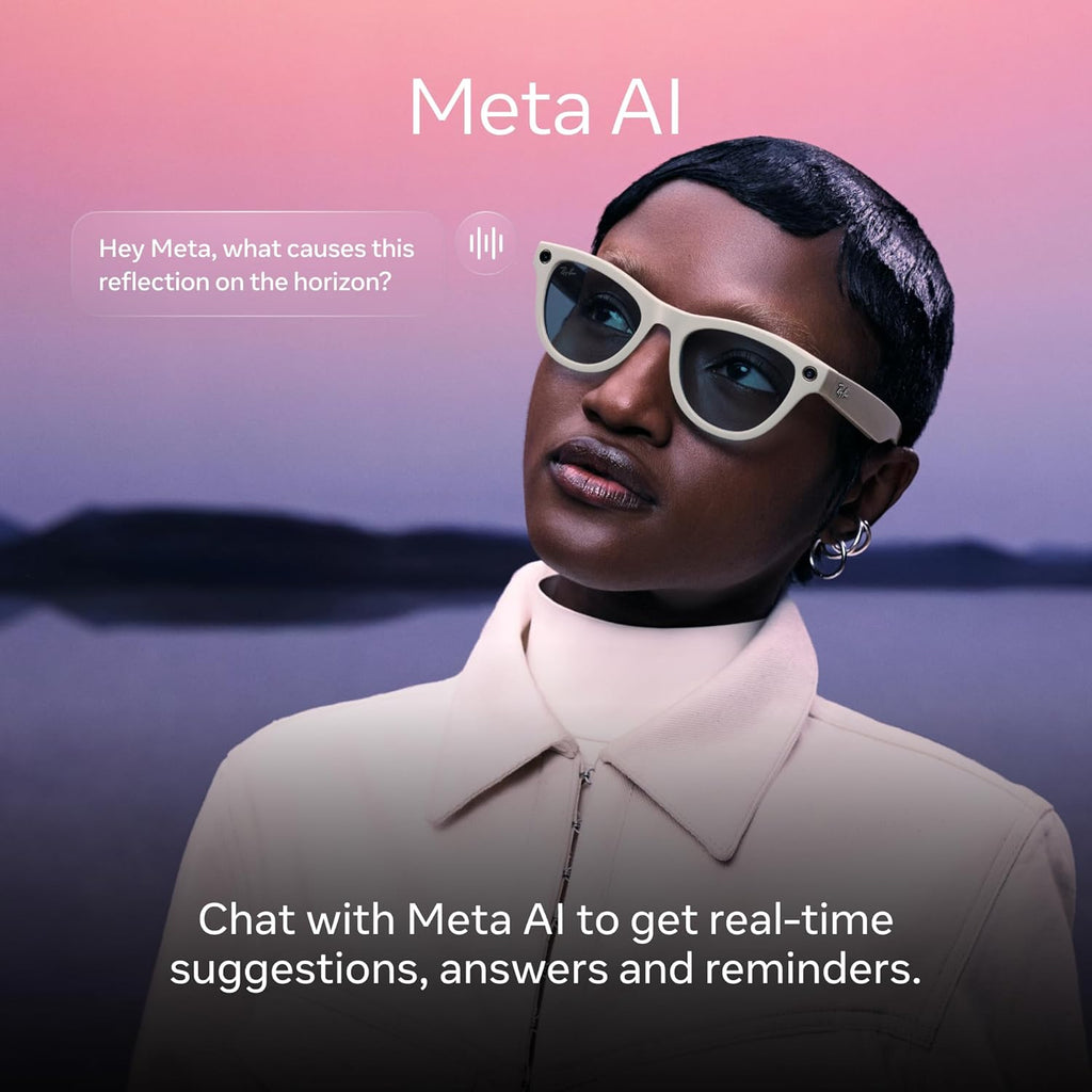Ray-Ban Meta (Gen 2), Wayfarer, Shiny Cosmic Blue | Smart AI Glasses for Men, Women — 2X Battery Life — 3K Ultra HD Resolution — 12 MP Ultra-Wide Camera, Audio, Video — Transitions® Sapphire Lenses